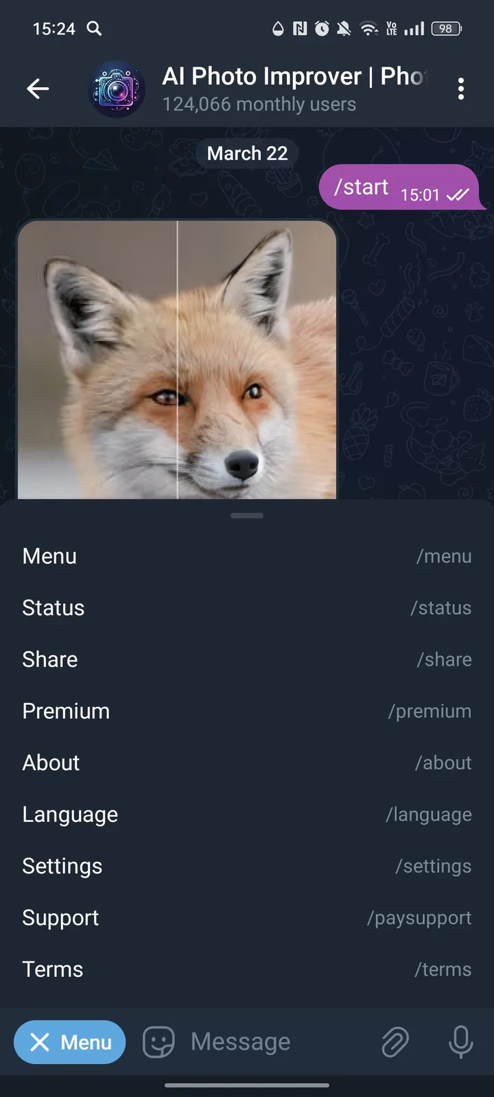 AI Photo Improver | PhotoFixerBot | Enhance & Upscale screenshot 3