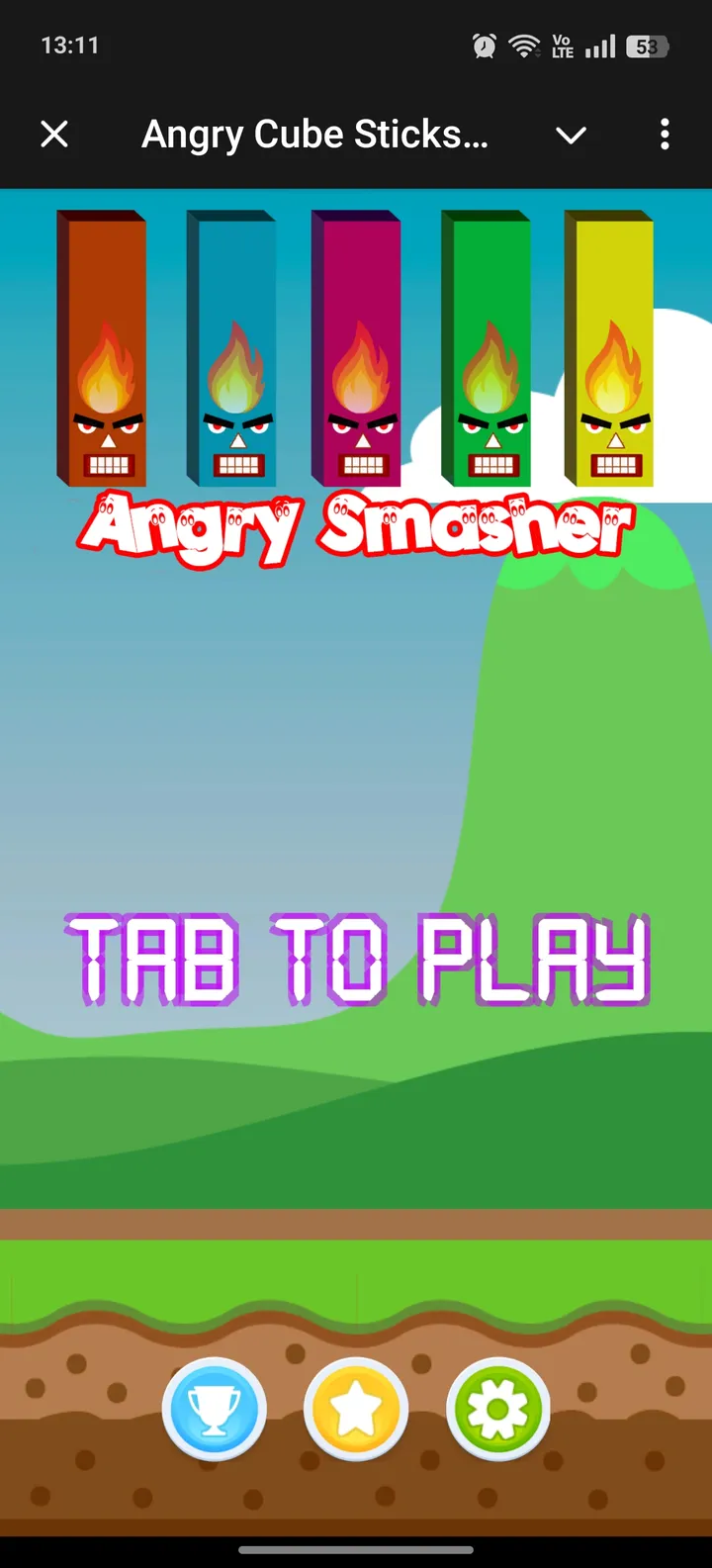 Angry Cube Sticks Game screenshot 1