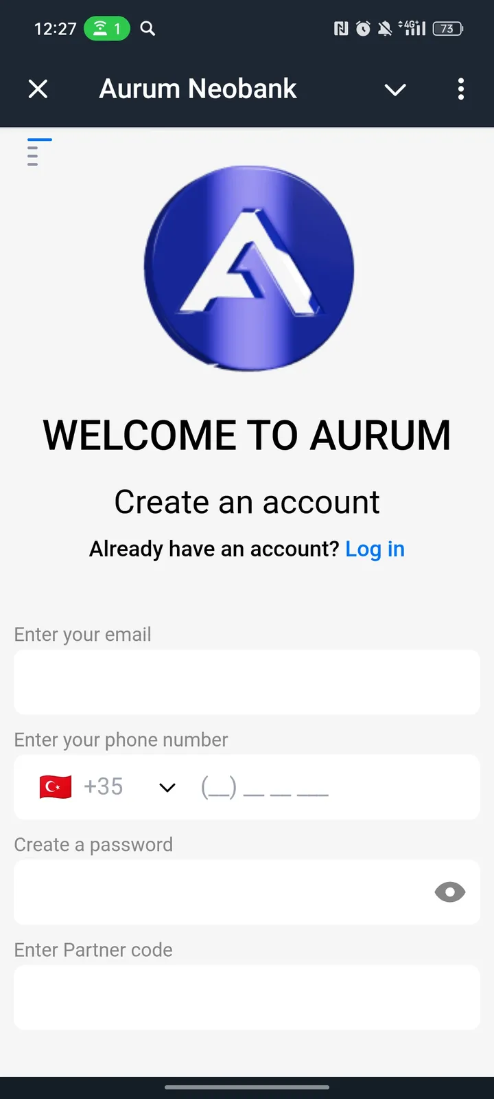 Aurum Neobank screenshot 1