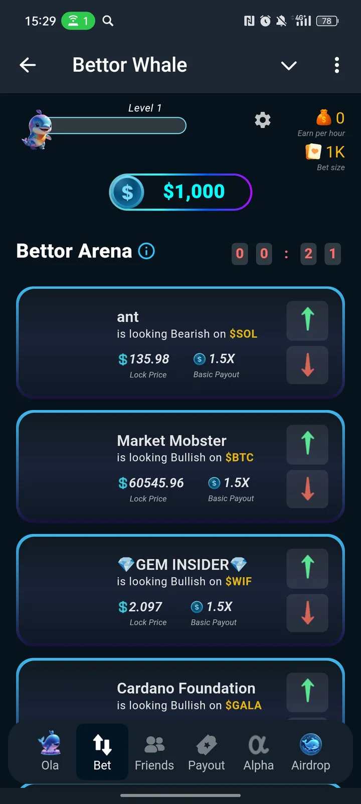 Bettor Whale screenshot 2