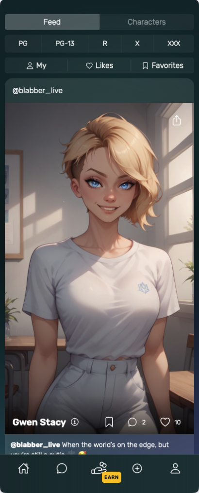 Blabber.live [AI characters] screenshot 1
