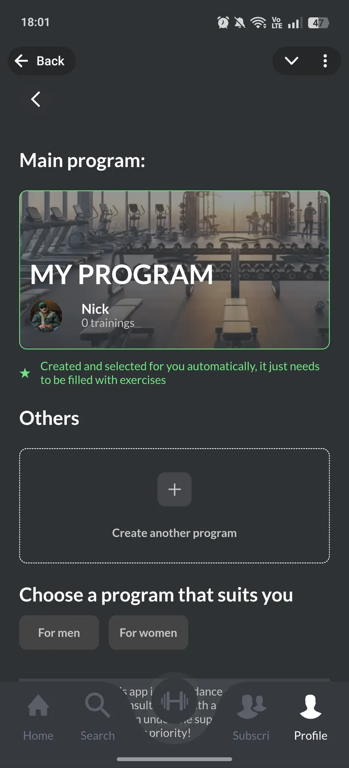 BOSA.pro — diary and training program screenshot 4