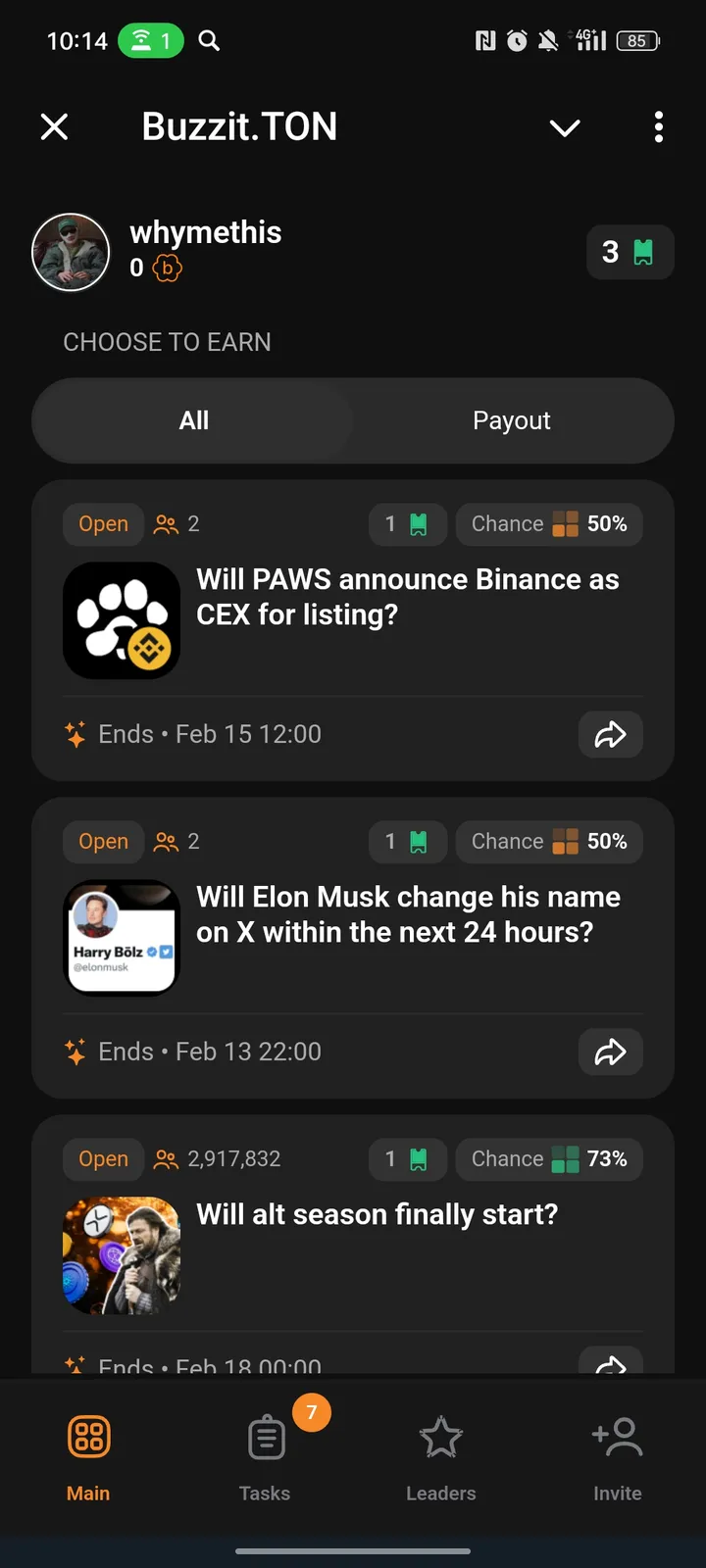 Buzzit.TON screenshot 1