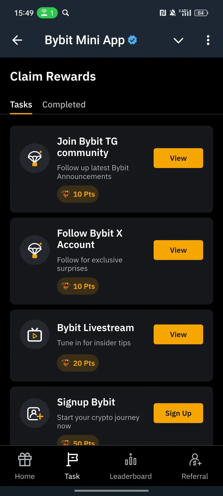 Bybit Mini App screenshot 2