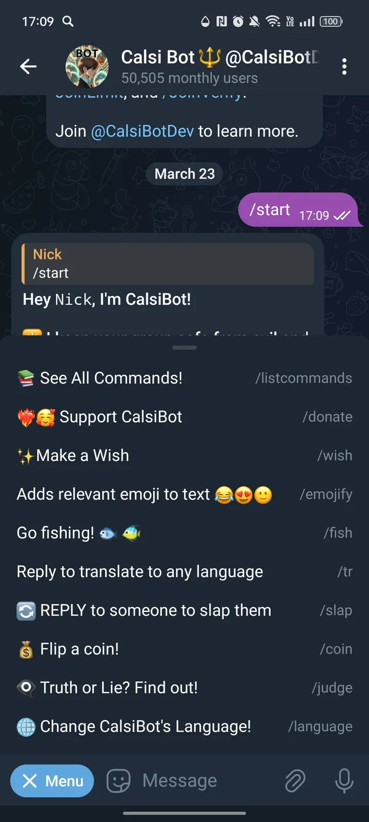 Calsi Bot 🔱 @CalsiBotDev screenshot 3