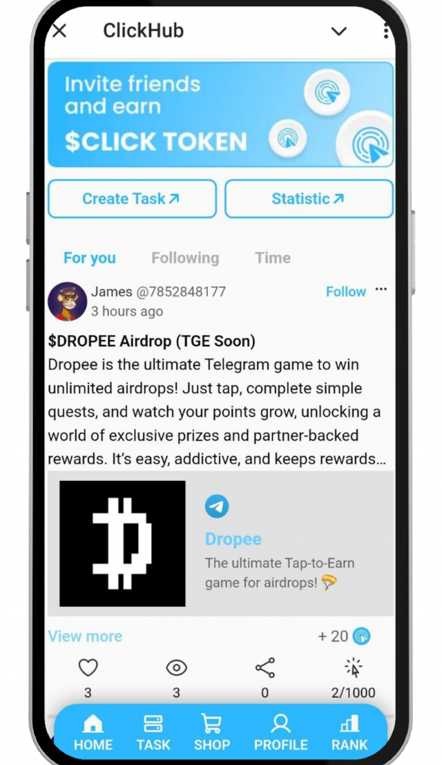 ClickHub screenshot 1