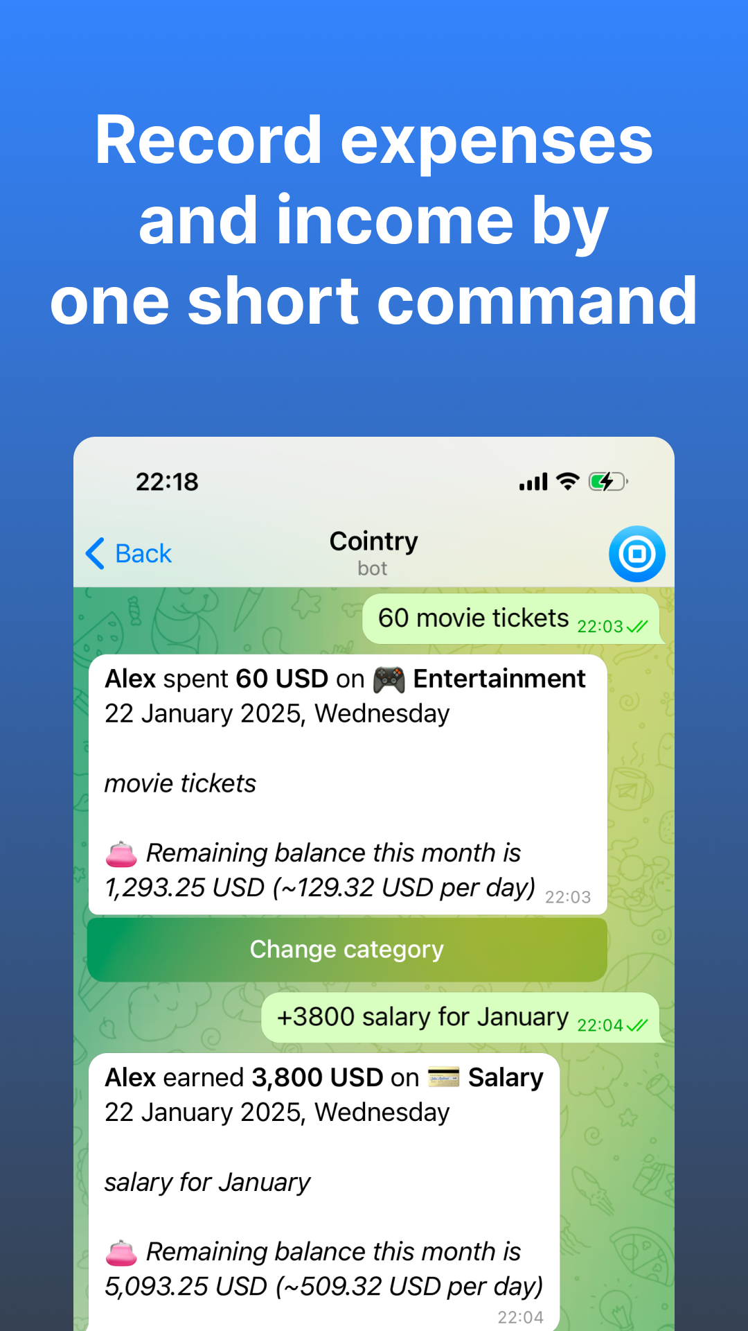 Cointry - AI Expense Tracker screenshot 1