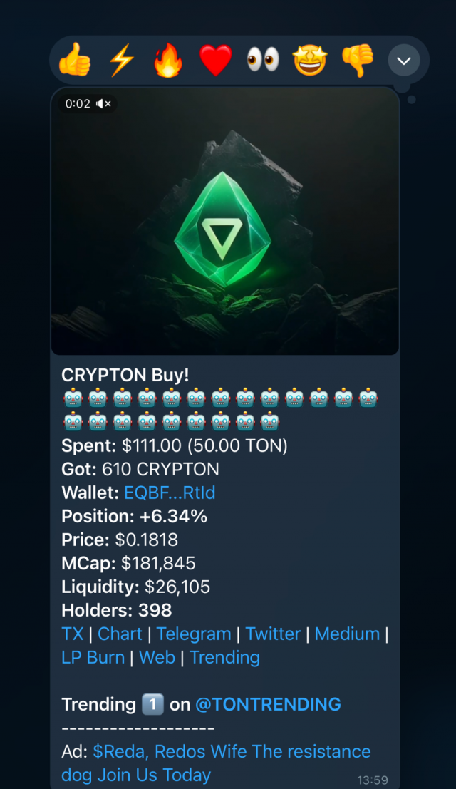 Crypton Buy Bot screenshot 2