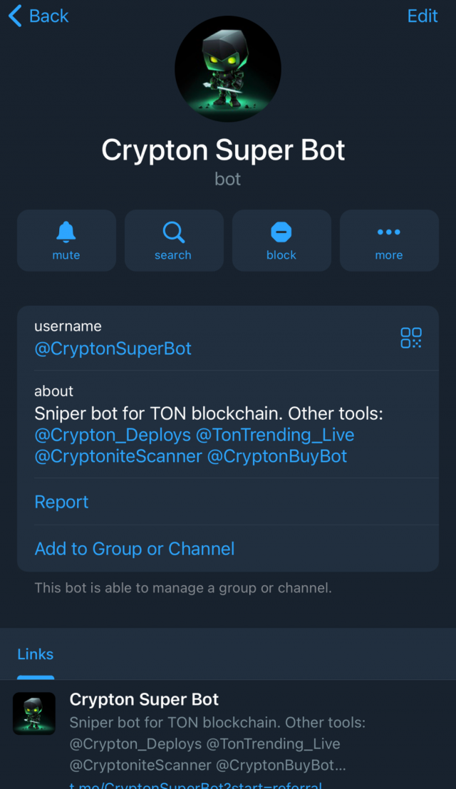 Crypton Super Bot screenshot 1