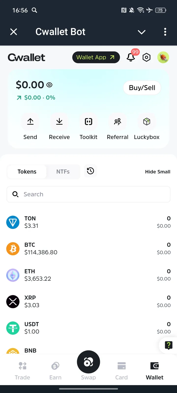 Cwallet Bot screenshot 2