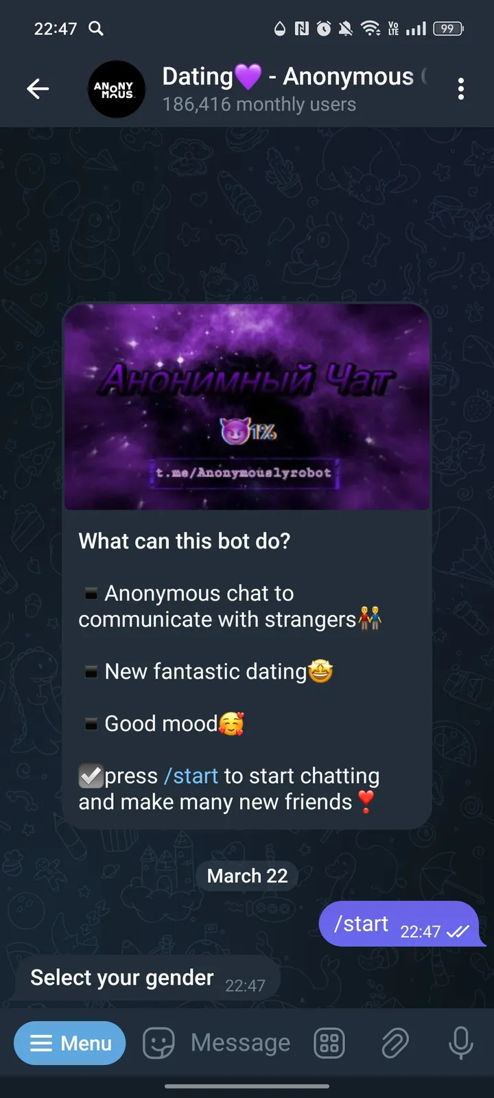 Dating💜 - Anonymous Chat | Talk screenshot 1
