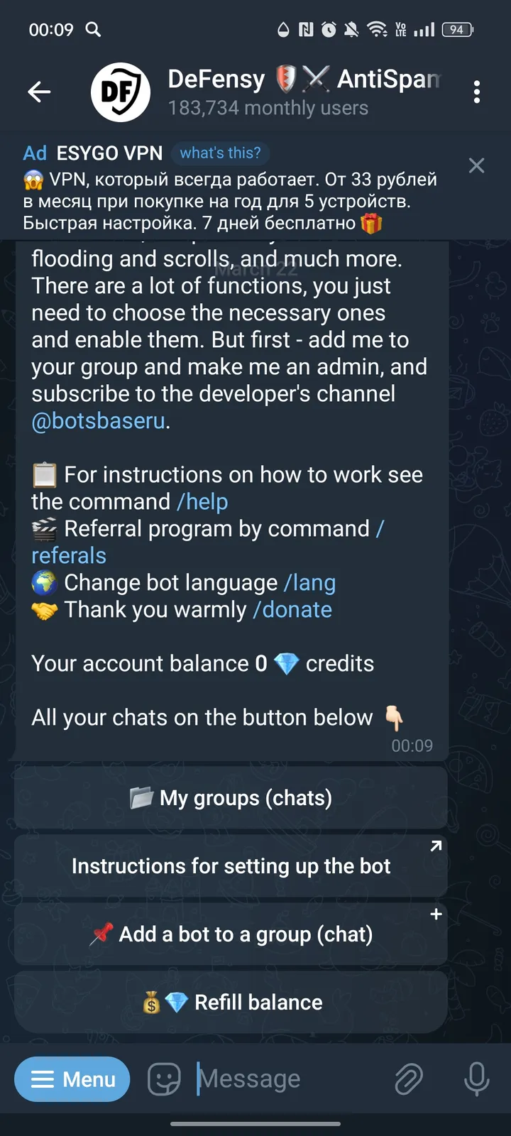 DeFensy 🛡⚔️ AntiSpamBot screenshot 2