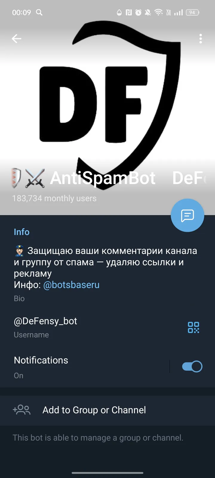DeFensy 🛡⚔️ AntiSpamBot screenshot 4