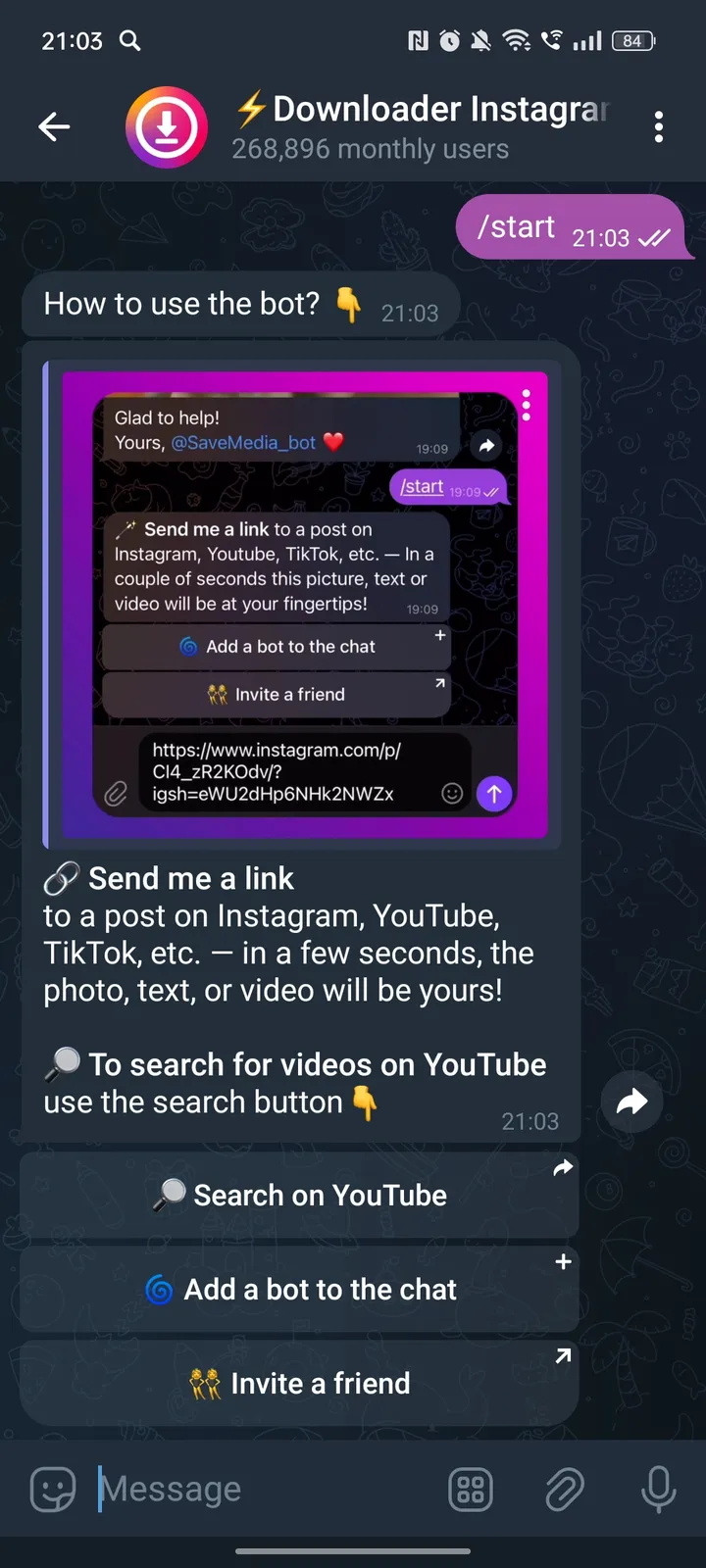 ⚡️Downloader Instagram, TikTok, Pinterest screenshot 1
