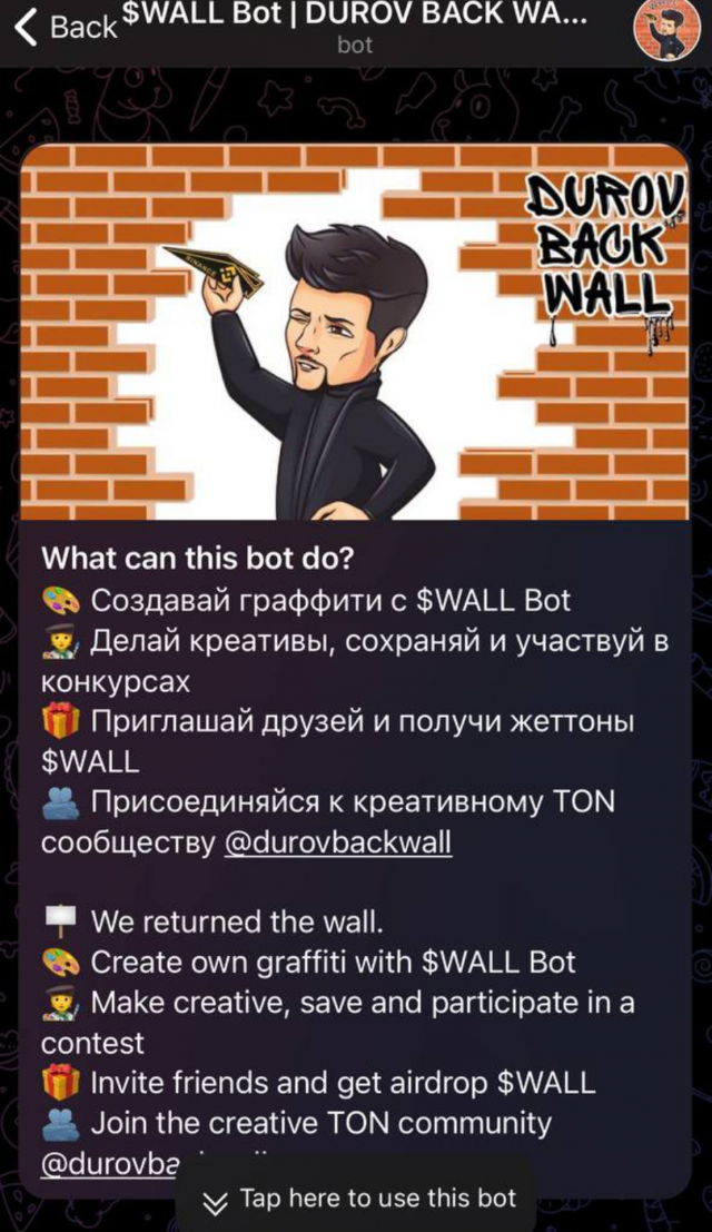 DUROV BACK WALL screenshot 1