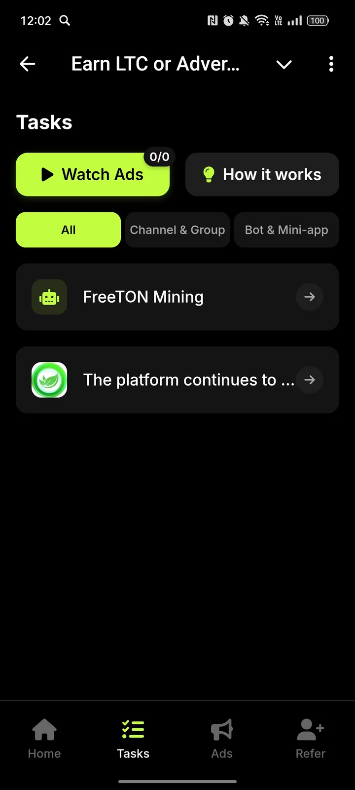 Earn LTC or Advertise - AdEasly screenshot 2