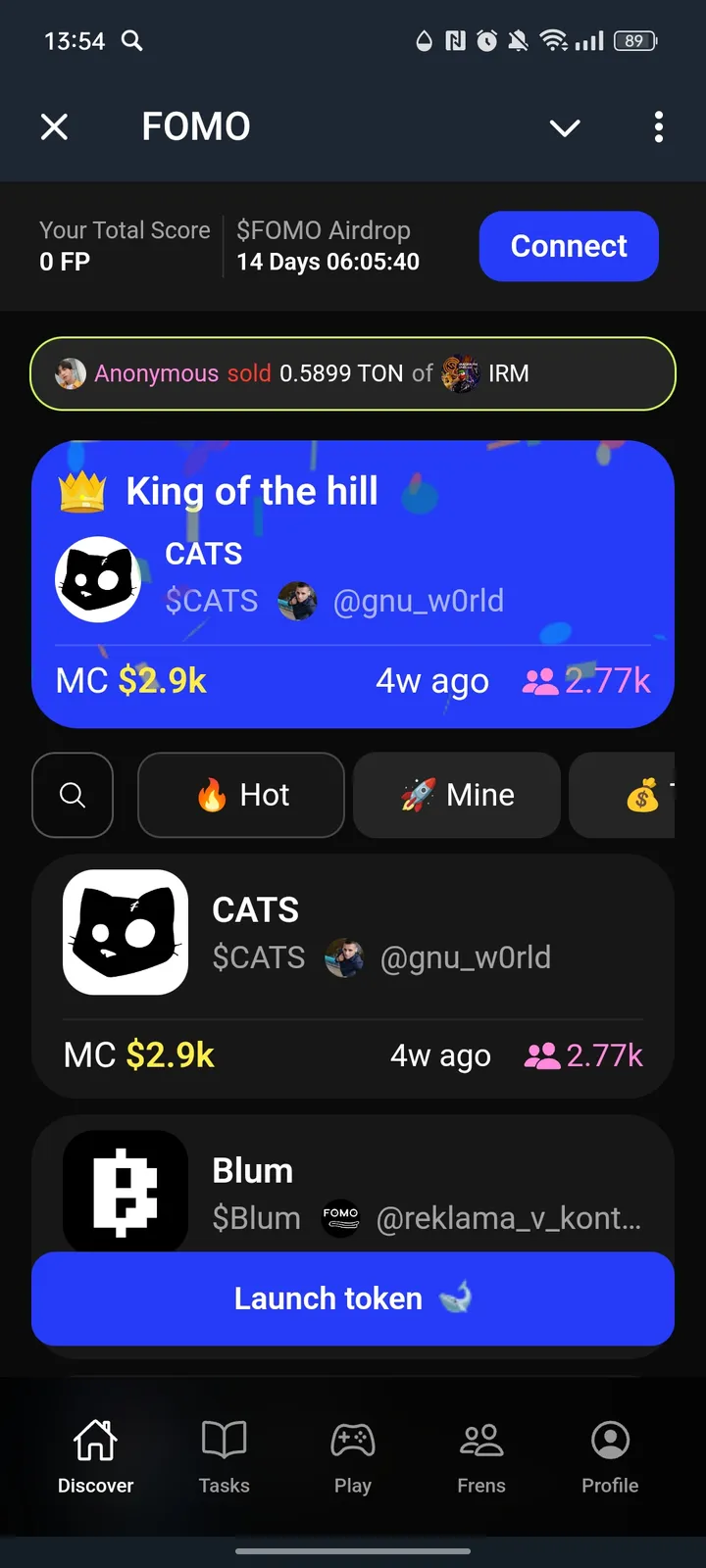 FOMO screenshot 1