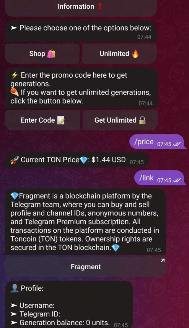 Fragment Neuro Bot screenshot 2