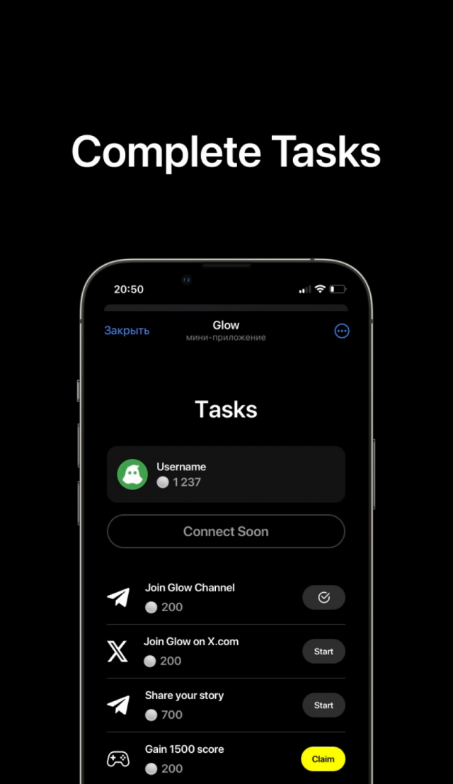 Glow screenshot 2
