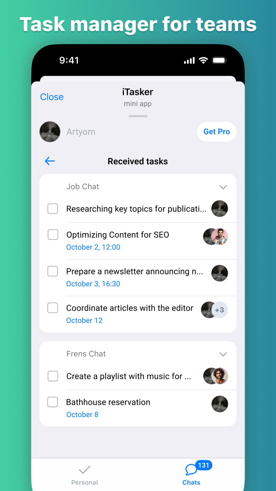 iTasker | Task Manager screenshot 1
