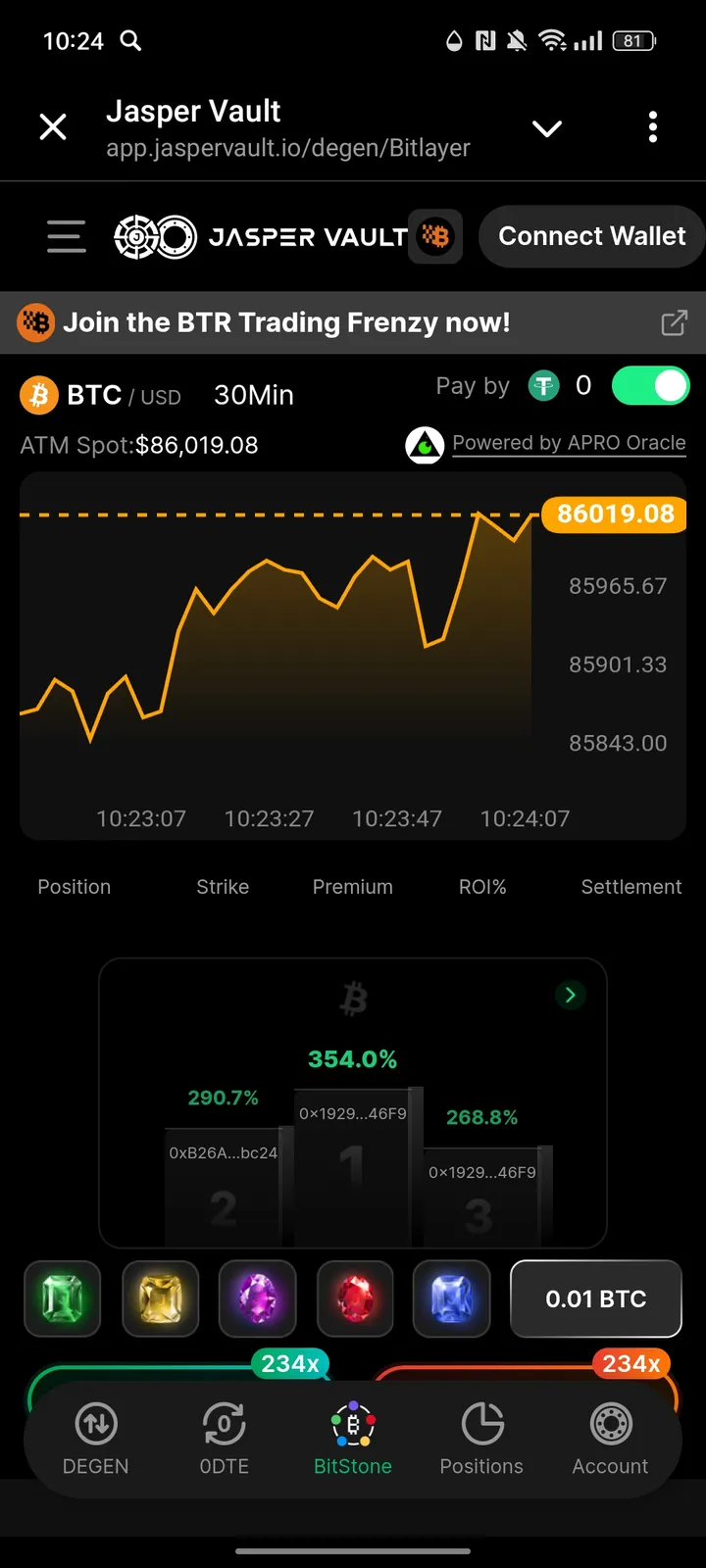 Jasper Vault Mini BTC screenshot 3
