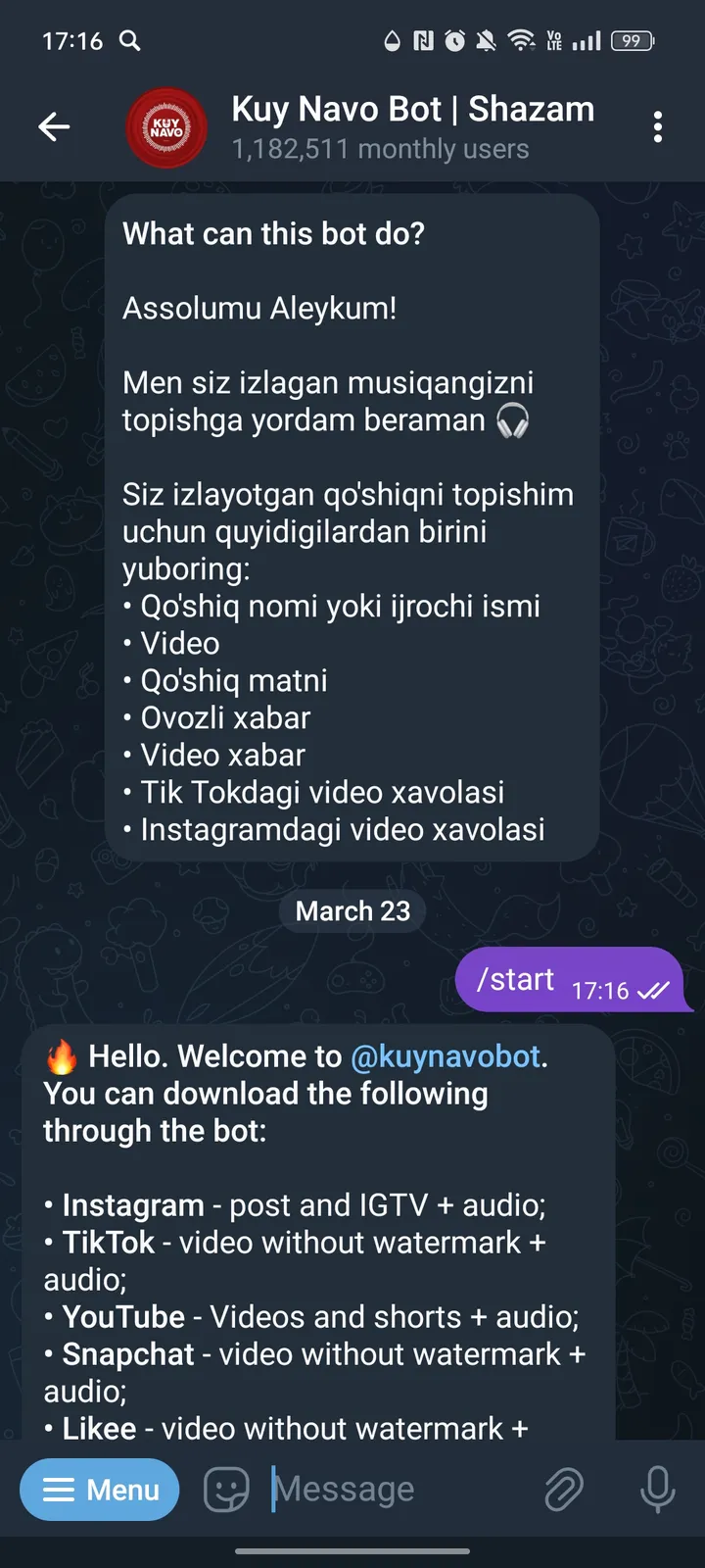 Kuy Navo Bot | Shazam screenshot 1