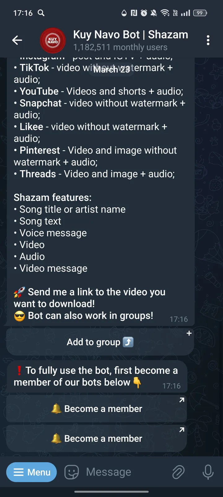 Kuy Navo Bot | Shazam screenshot 2