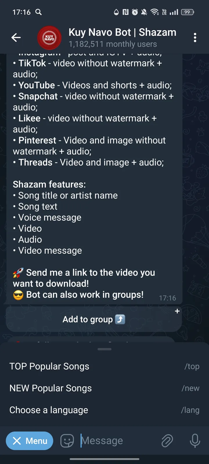 Kuy Navo Bot | Shazam screenshot 3