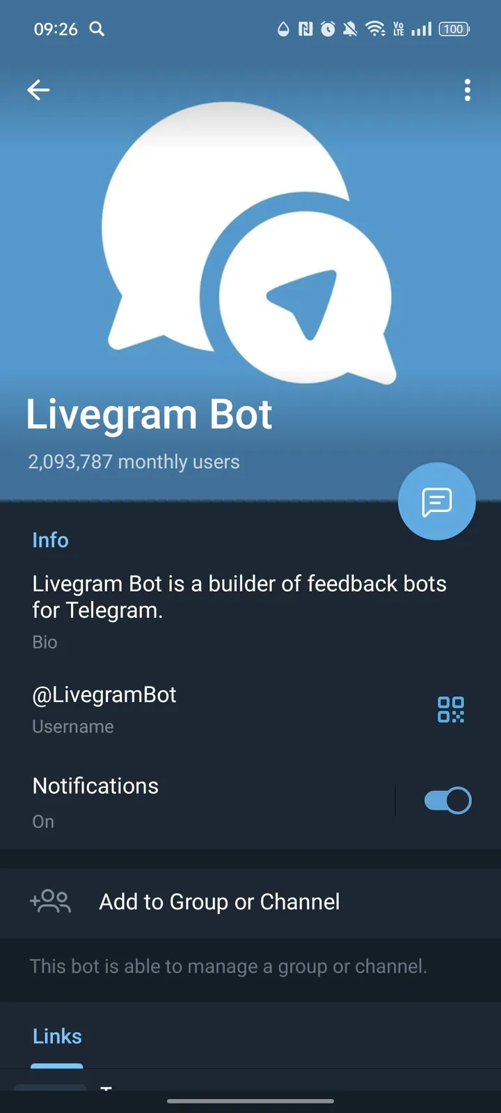 Livegram Bot screenshot 4