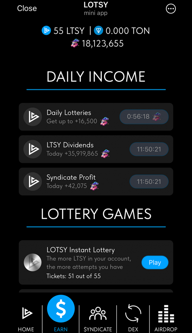 LOTSY screenshot 2