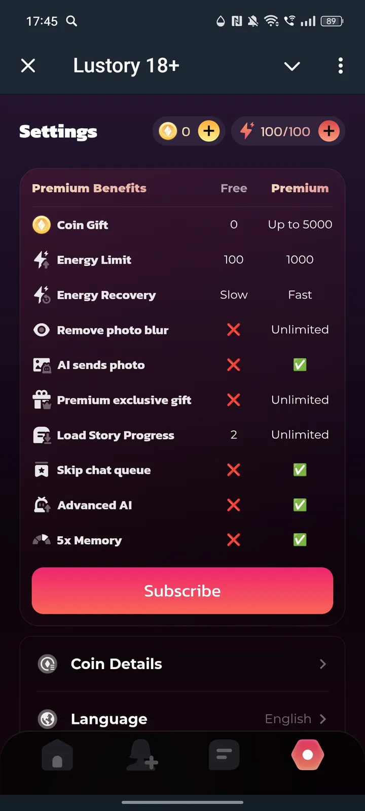 Lustory 18+ screenshot 4