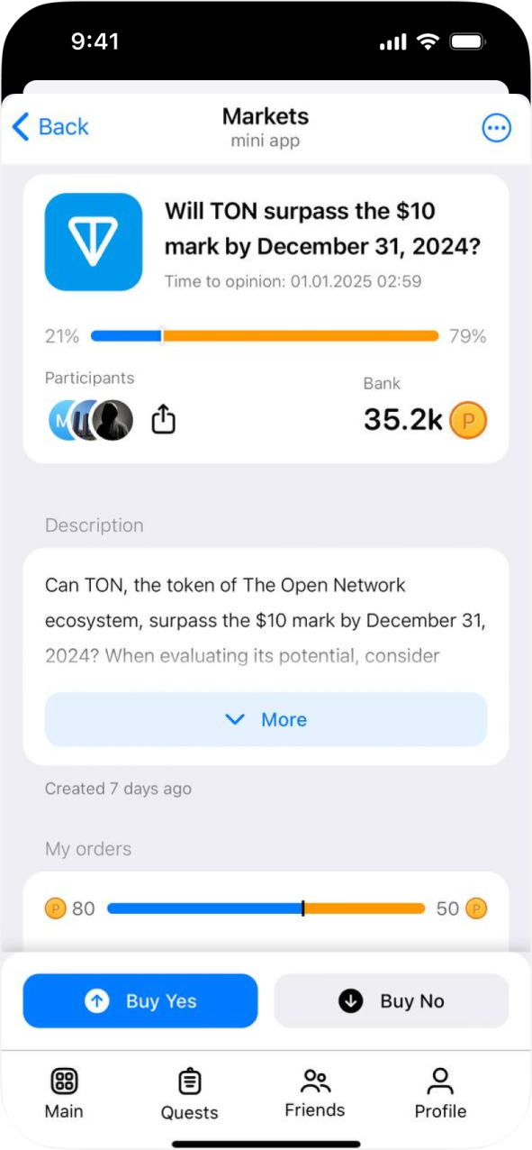 Markets screenshot 2