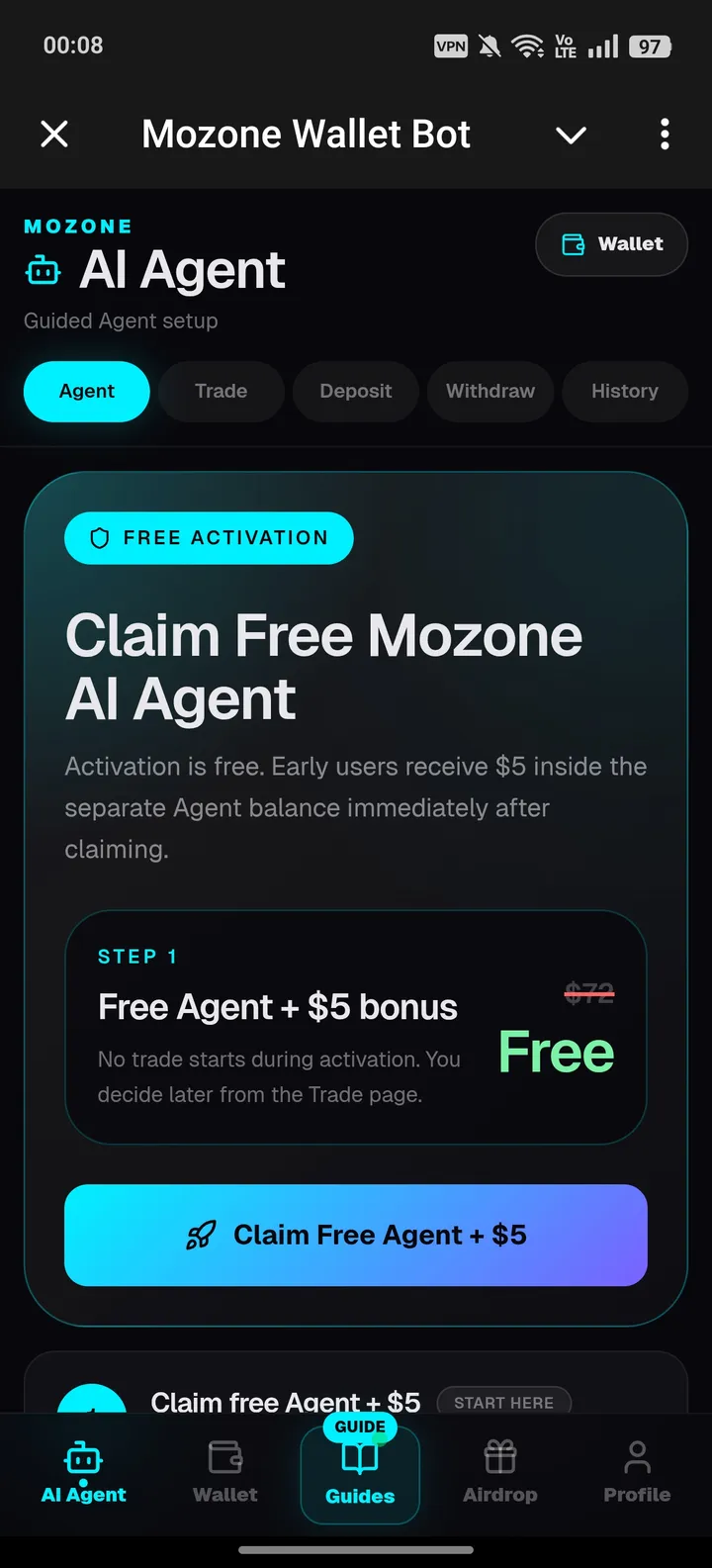Mozone Wallet Bot screenshot 1
