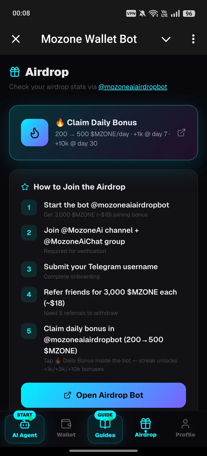 Mozone Wallet Bot screenshot 3