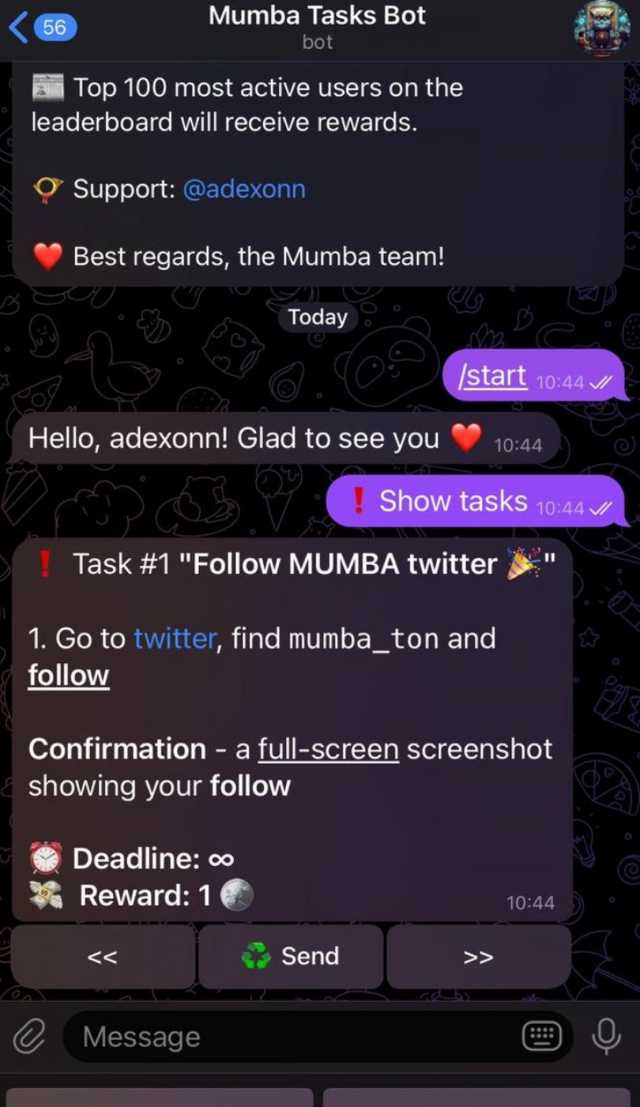 Mumba TaskBot screenshot 1