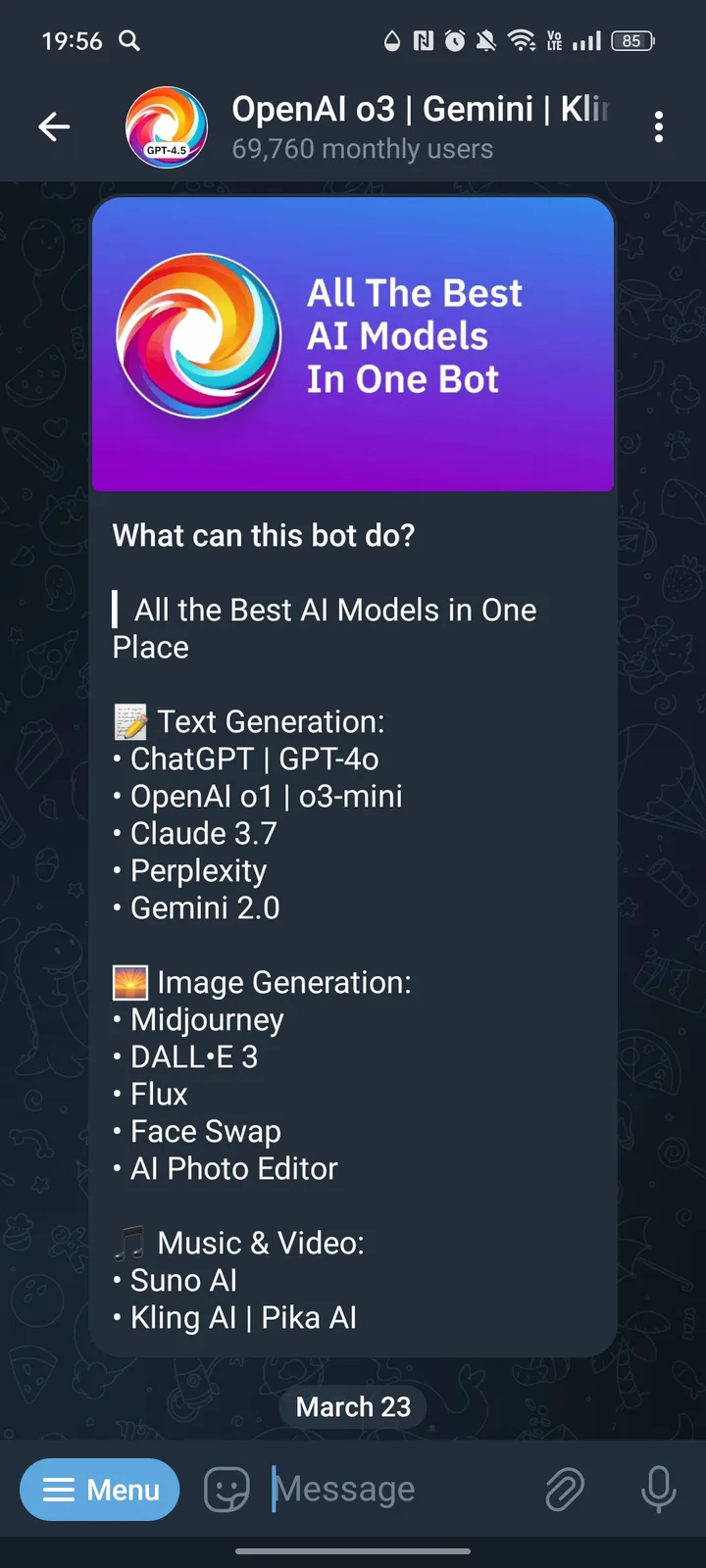 OAI | Gemini | Kling | Suno screenshot 1