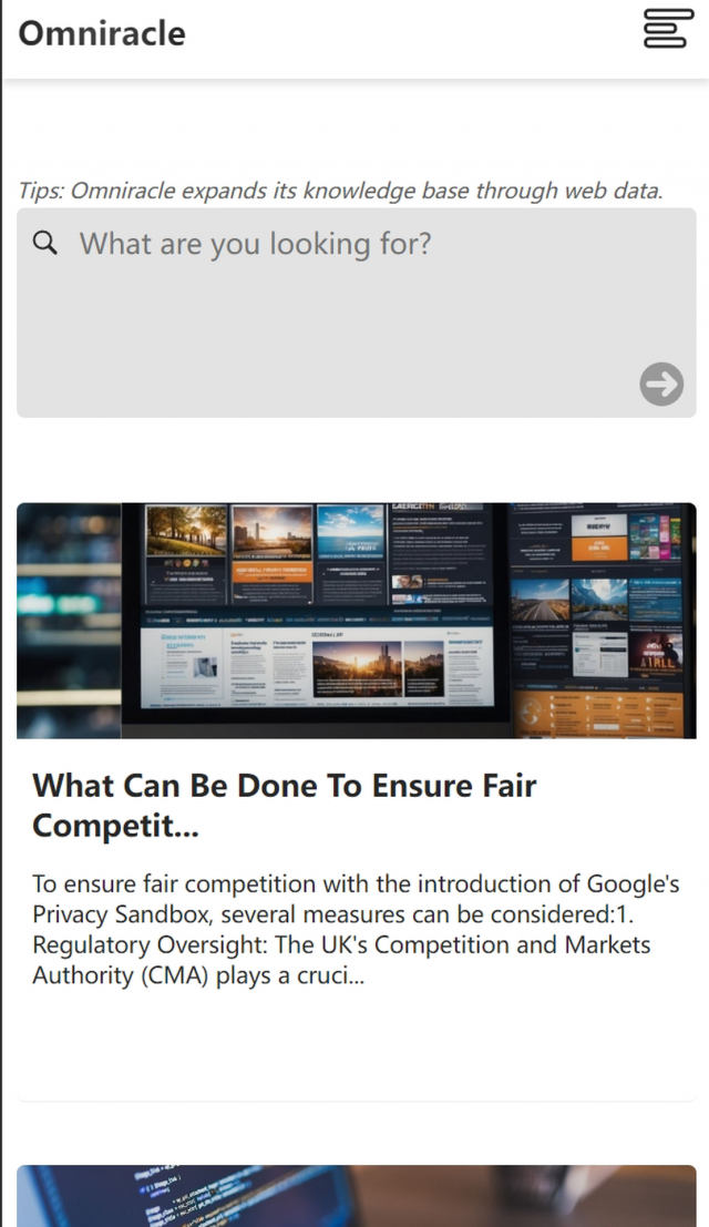 Omniracle AI Search screenshot 1