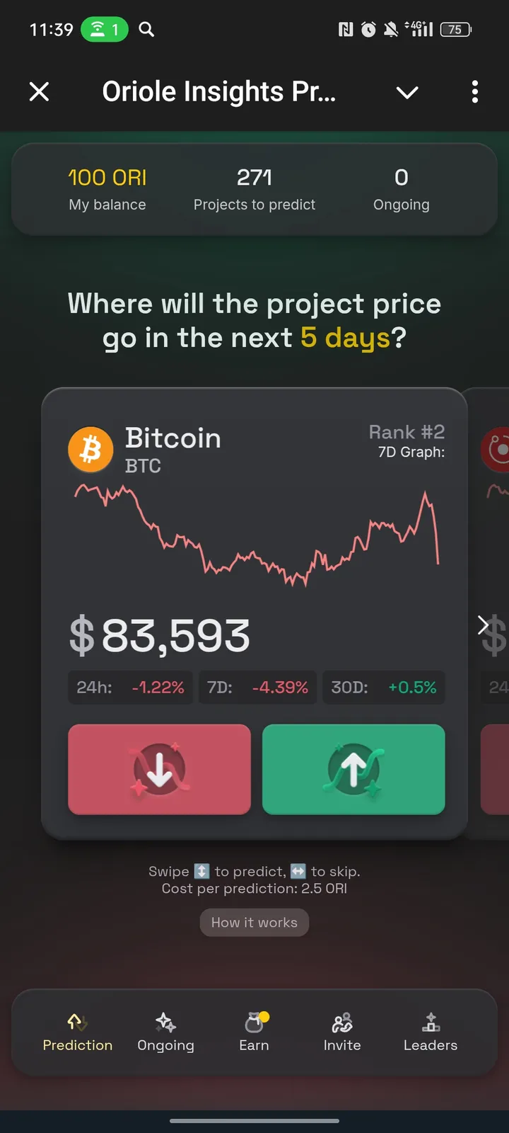 Oriole Insights Prediction App screenshot 1