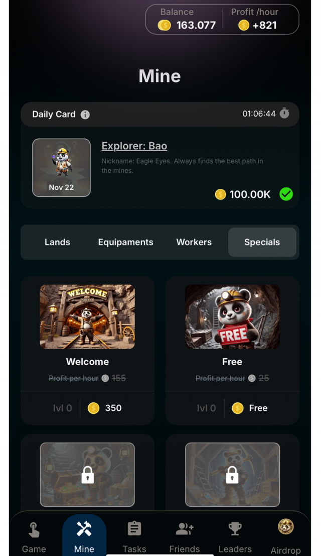 Panda Gold Miner screenshot 2