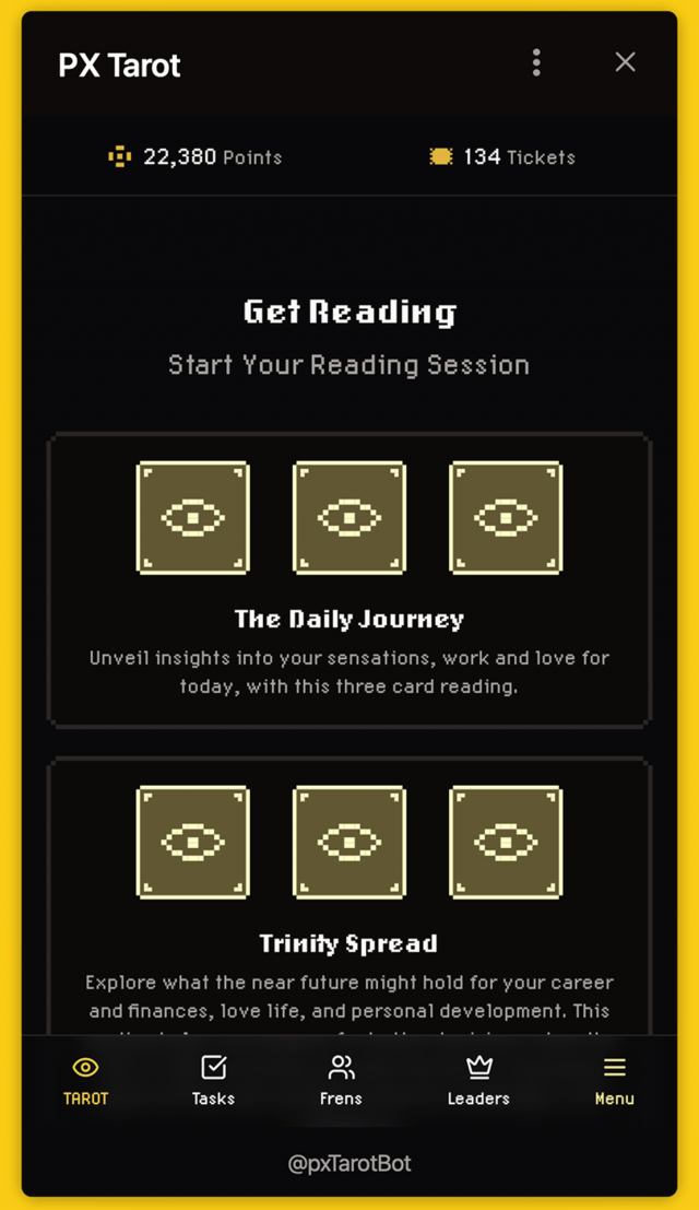 PX Tarot screenshot 1