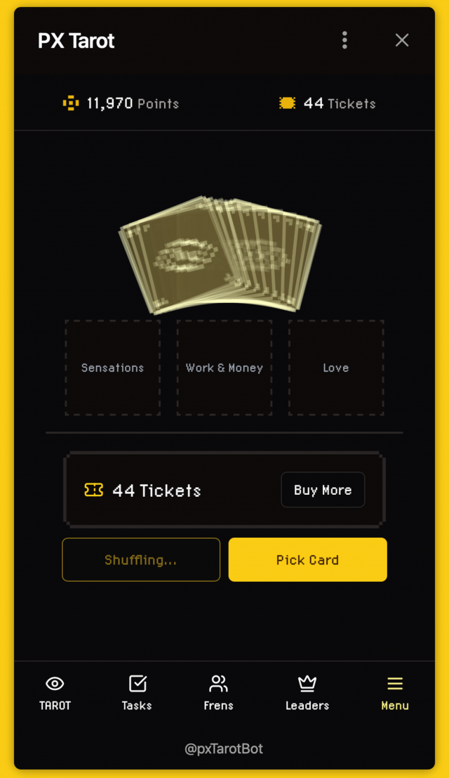 PX Tarot screenshot 2