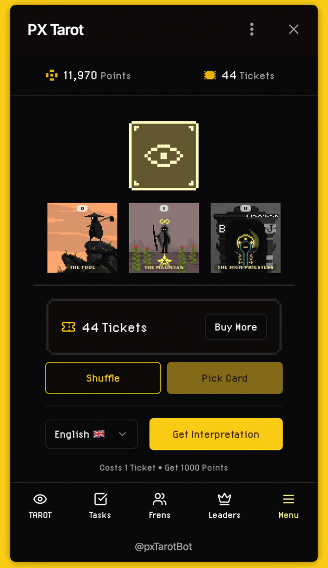 PX Tarot screenshot 3