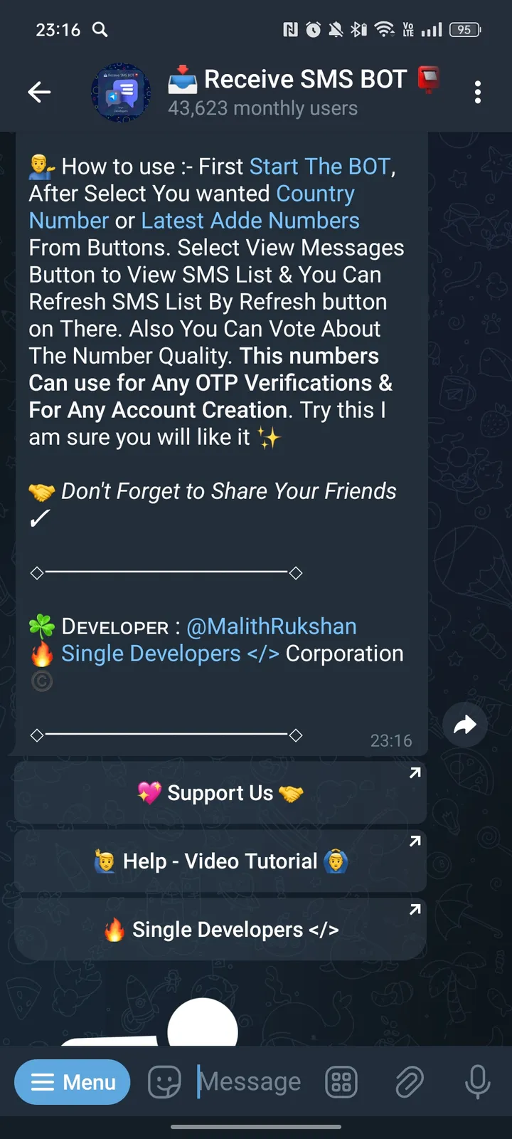 š„ Receive SMS BOT š® screenshot 2