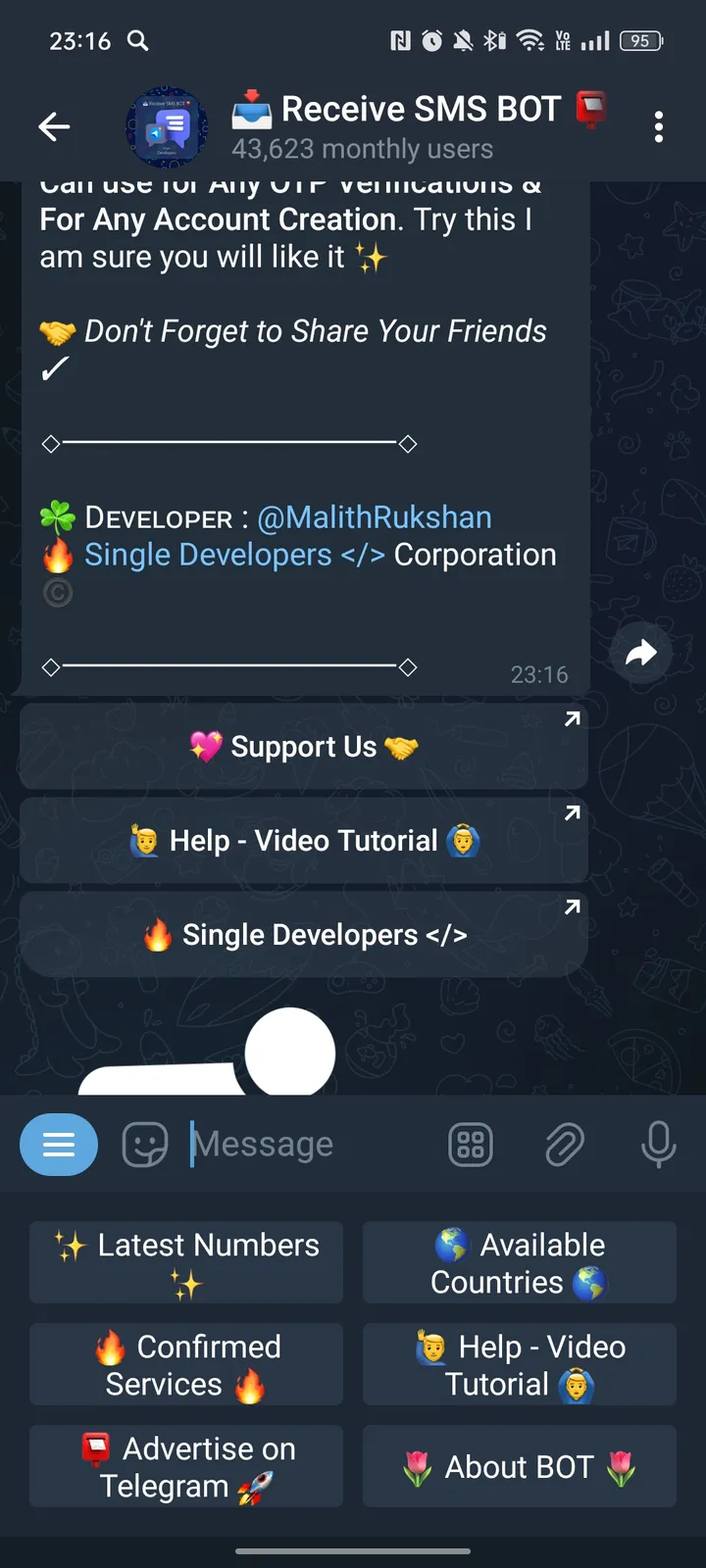 š„ Receive SMS BOT š® screenshot 3