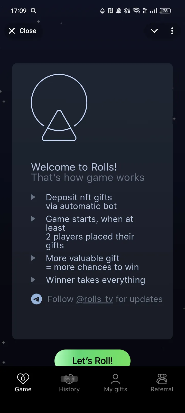 Rolls screenshot 1
