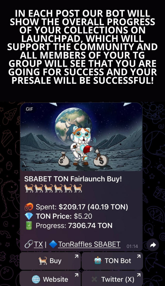 SBABET BuyBot screenshot 2
