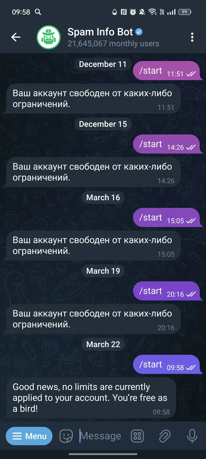 Spam Info Bot screenshot 1