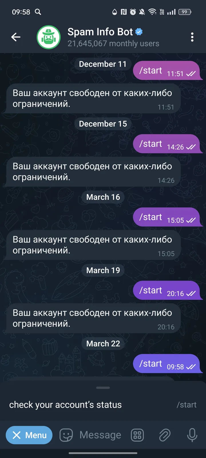 Spam Info Bot screenshot 2