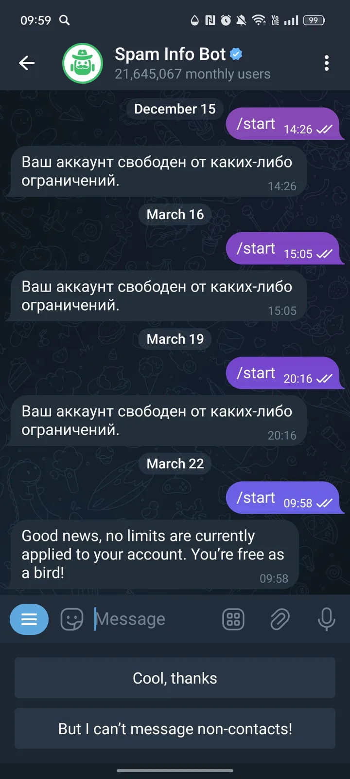 Spam Info Bot screenshot 3