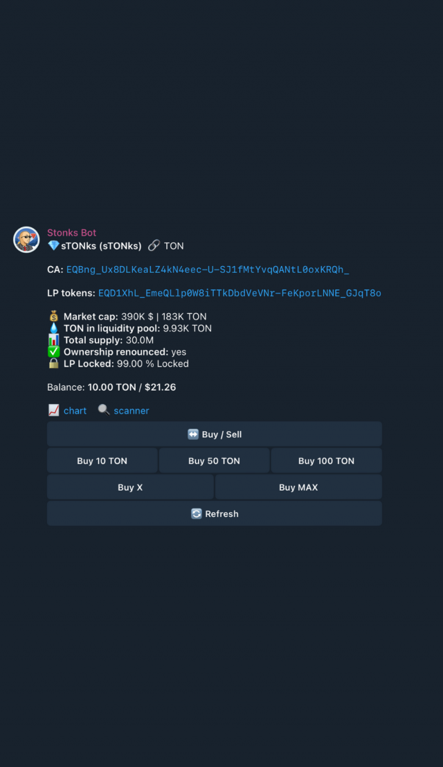 sTONks | Buy Bot screenshot 3